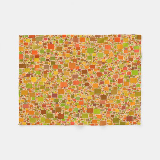 秋のエコーによってタイルを張られるアートワークのデザイン フリースブランケット (正面(横))