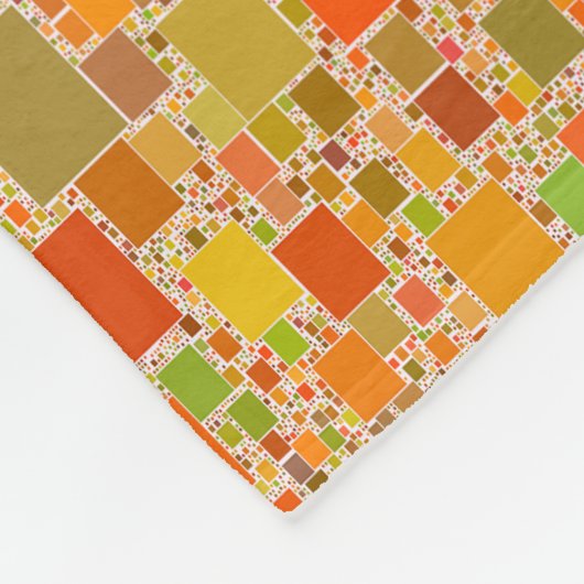 秋のエコーによってタイルを張られるアートワークのデザイン フリースブランケット (角)