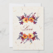 秋のエッセンス結婚式招待状 招待状 (裏面)