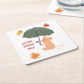 秋のエネルギーのみ スクエアペーパーコースター (アングル)