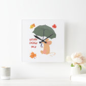 秋のエネルギーのみ スクエア壁時計 (ホーム)