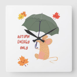 秋のエネルギーのみ スクエア壁時計