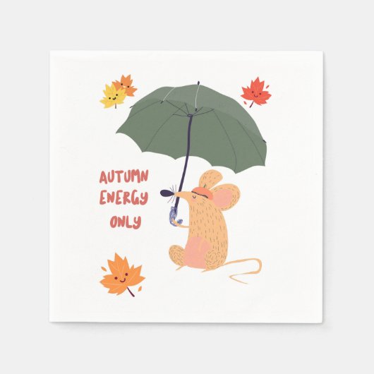 秋のエネルギーのみ スタンダードカクテルナプキン (正面)