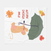 秋のエネルギーのみ フリースブランケット (正面(横))