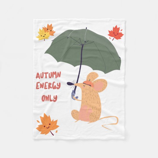 秋のエネルギーのみ フリースブランケット (正面)