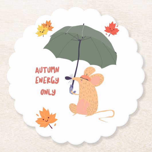 秋のエネルギーのみ ペーパーコースター (正面)