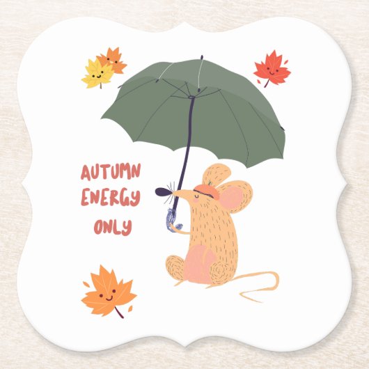 秋のエネルギーのみ ペーパーコースター (正面)