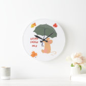 秋のエネルギーのみ ラージ壁時計 (ホーム)