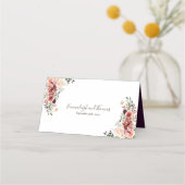 秋のエレガンスウォーターカラーフローラ プレイスカード (裏面)