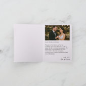 秋のエレガンス結婚の折り畳みサンキューカード サンキューカード (内部)