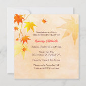 秋のエレガンス50thバースデーパーティー 招待状 (裏面)