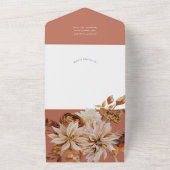 秋のエレガンス、秋の結婚式招待状とQR rsvp オールインワン招待状 (外側)