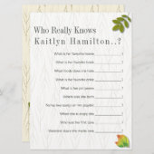 秋のエレガントオークワンダントミニマリスト結婚ズ (正面/裏面)