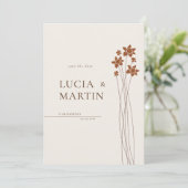 秋のエレガントサイドフローラの保存日 招待状 (スタンド正面)