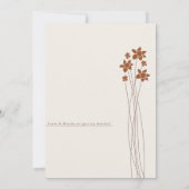 秋のエレガントサイドフローラの保存日 招待状 (裏面)