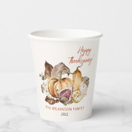秋のエレガントフルーツ感謝祭 紙コップ