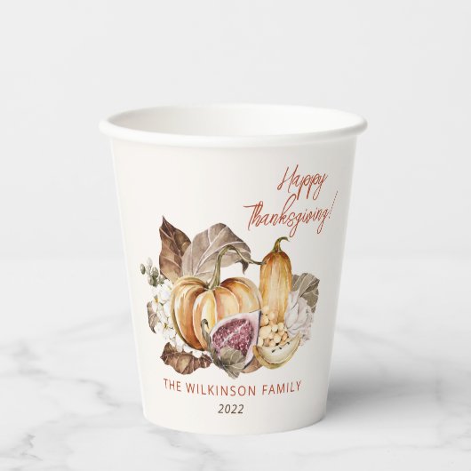 秋のエレガントフルーツ感謝祭 紙コップ (正面)