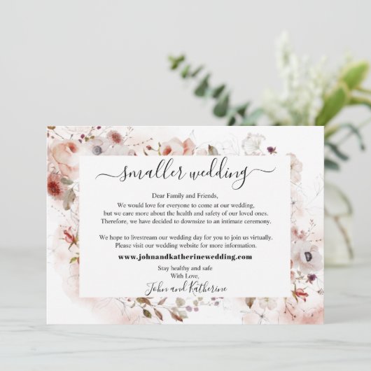 秋のエレガントフローラは小さ結婚い仮想 案内状 (スタンド正面)