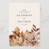 秋のエレガントフローラアーストーン結婚式 プログラム (正面)