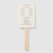 秋のエレガントフローラアーストーン結婚式 プログラム ハンドファン (裏面)