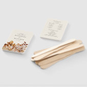 秋のエレガントフローラアーストーン結婚式 プログラム ハンドファン (組立なし)