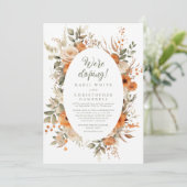 秋のエレガントフローラセージ緑の駆け落ちパーティー 招待状 (スタンド正面)