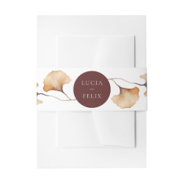 秋のエレガントフローラミニマル結婚リスト 招待状ベリーバンド