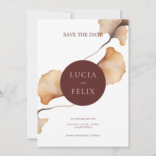 秋のエレガントフローラミニマル セーブザデート (正面)