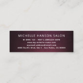 秋のエレガントフローラ梅金ゴールド紹介割引 スキニー名刺 (裏面)