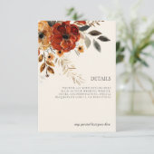 秋のエレガントフローラ結婚のエンクロージャ詳細RS 出欠カード (スタンド正面)