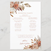 秋のエレガントフローラ結婚式 プログラム (裏面)