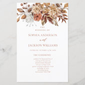 秋のエレガントフローラ結婚式 プログラム (正面)
