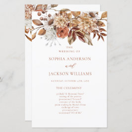 秋のエレガントフローラ結婚式 プログラム