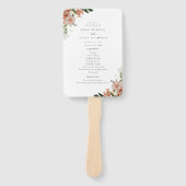 秋のエレガントフローラ結婚式 プログラム ハンドファン (正面)