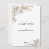 秋のエレガントフローラ3 Photo Thanksgiving シーズンカード (裏面)