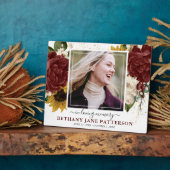 秋のエレガントフローラ「In Loving Memory」写真 フォトプラーク (側面)