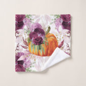 秋のエレガントブルゴーニュの姓 バスタオルセット (ウォッシュタオル)