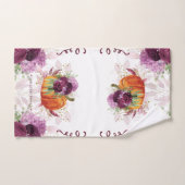 秋のエレガントブルゴーニュの姓 バスタオルセット (ハンドタオル)