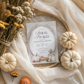 秋のエレガントヴィンテージブライダルシャワー 招待状