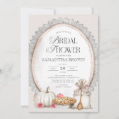 秋のエレガントヴィンテージブライダルシャワー 招待状 (正面)