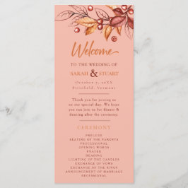 秋のエレガント地球トーンテラコッタ結婚ズ プログラム