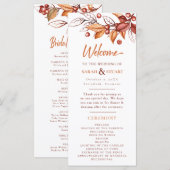 秋のエレガント地球トーンテラコッタ結婚ズ プログラム (正面/裏面)