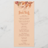 秋のエレガント地球トーンテラコッタ結婚ズ プログラム (裏面)