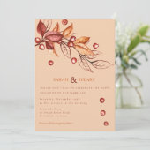 秋のエレガント地球トーンテラコッタ結婚ズ 招待状 (スタンド正面)