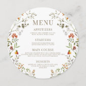 秋のエレガント山花秋の結婚式丸メニュー メニュー (正面)