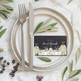 秋のエレガント座席番号プレイスカード プレイスカード