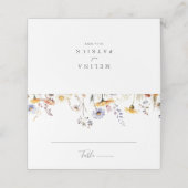 秋のエレガント日照野結婚花 プレイスカード (外部開封)