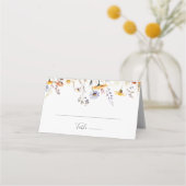 秋のエレガント日照野結婚花 プレイスカード (正面)