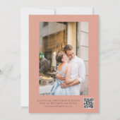 秋のエレガント水モダン色テラコッタ セーブザデート (裏面)