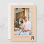 秋のエレガント水モダン色テラコッタ セーブザデート (裏面)